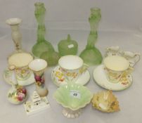 A collection of china, glass and other wares, to include a Clarice Cliff Newport Pottery vase of