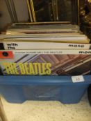 A collection of records to include The Beatles "Please Please Me", "With The Beatles" and "Rubber