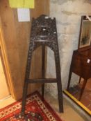 A carved Anglo Indian artist's easel