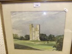 PETER MERRIN "Orford Castle", watercolour,