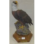 A large Aynsley porcelain "Bald Eagle" to commemorate The Bi-Centenary of The United States of