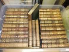 A box containing 26 volumes of The Waverley Novels,