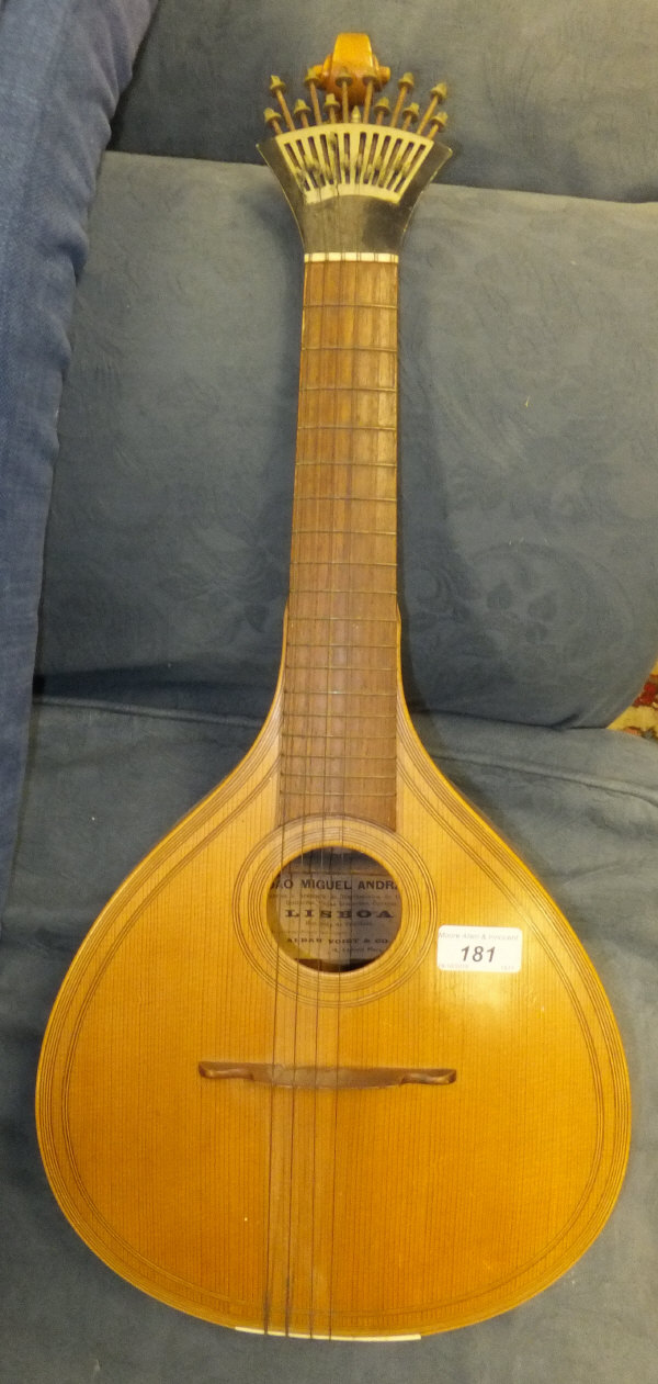 A Portuguese guitar by Joao Miguel Andrade of Lisbon,
