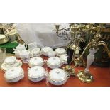 A collection of nine Minton soup bowls and covers with gilt decoration,