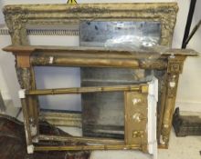 A 19th Century giltwood and gesso overmantel mirror frame (for restoration),