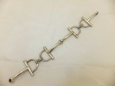 A silver Hermes snaffle bit bracelet, in Hermes box CONDITION REPORTS Has some wear and scratches,