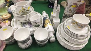 A Portmeirion "Botanic Garden" part dinner and tea wares, to include six dinner plates,