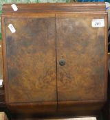 A Victorian walnut desk top stationery cabinet