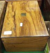 A 19th Century walnut writing slope,