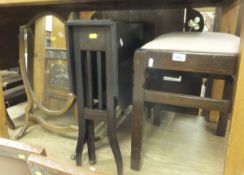 A 19th Century Sutherland table, a shield shaped toilet mirror,