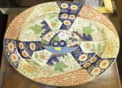 A 19th Century Derby platter decorated in the Imari palette