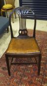 A set of six 19th Century mahogany dining chairs in the Hepplewhite manner