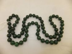 A jade type bead necklace *
