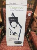 A magnifying table lamp *