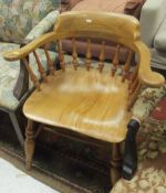 A late 20th Century Rimu & Kauri wood yoke back chair by Jeremy Bicknell of Carterton, Wairapa,