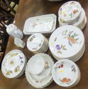 A collection of Royal Worcester "Evesham" pattern dinner wares to include fruit bowl, tureen, coffee
