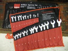 A 24 piece spanner set,