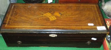 A 19th Century Swiss rosewood cased musical box possibly by Nicole Freres of Geneva