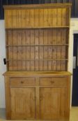 A large pine dresser,