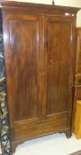 A 19th Century mahogany two door wardrobe / cupboard