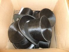 A box of assorted top hats