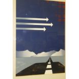 AFTER RALPH LIESE (1937-) "Direction", screen print,