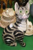 A Griselda Hill Wemyss pottery cat, as a tabby,