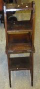 A set of mahogany metamorphic library steps