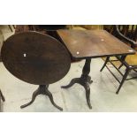 A 19th Century oak oval tea table of small proportions,