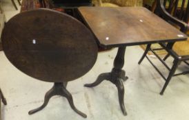 A 19th Century oak oval tea table of small proportions,