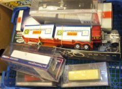 A collection of various toy vehicles including Corgi Limited Edition Leyland Daf Powder Tanker, W.H.