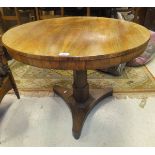 WITHDRAWN - An early Victorian rosewood breakfast table on pedestal base