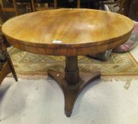 WITHDRAWN - An early Victorian rosewood breakfast table on pedestal base