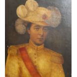 ENGLISH SCHOOL "Eastern Dignitary wearing white tunic with red sash and yellow epaulettes and