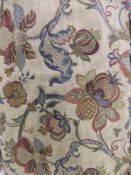 Two pairs of John Lewis William Morris style curtains, the woven pattern depicting fruits and