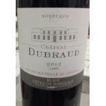 Chateau Dubraud Cotes de Blaye, .75 L, 2012 x 6 (boxed), and Chateau St.