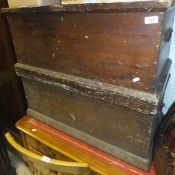 Two vintage pine blanket boxes,