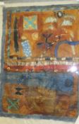 SARAH BUSHMAN "Manasa", mixed media abstract work, unsigned,