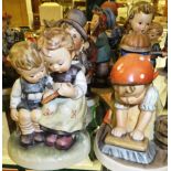 A collection of nine Goebel Hummel figures to include "The smart little sister",