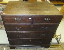 A 19th Century oak chest,