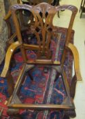 A set of six 20th Century mahogany Chippendale style dining chairs (four plus two) CONDITION REPORTS