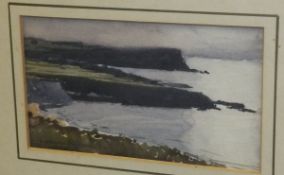 NORMAN WILKINSON (1878-1971) "Coastal landscape", watercolour,