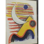 AFTER ALEXANDER CALDER (1898-1976) "La lune et la montagne jaune", chromolithograph circa 1960,