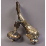 A LATE VICTORIAN CAST BRONZE DOOR KNOCKE