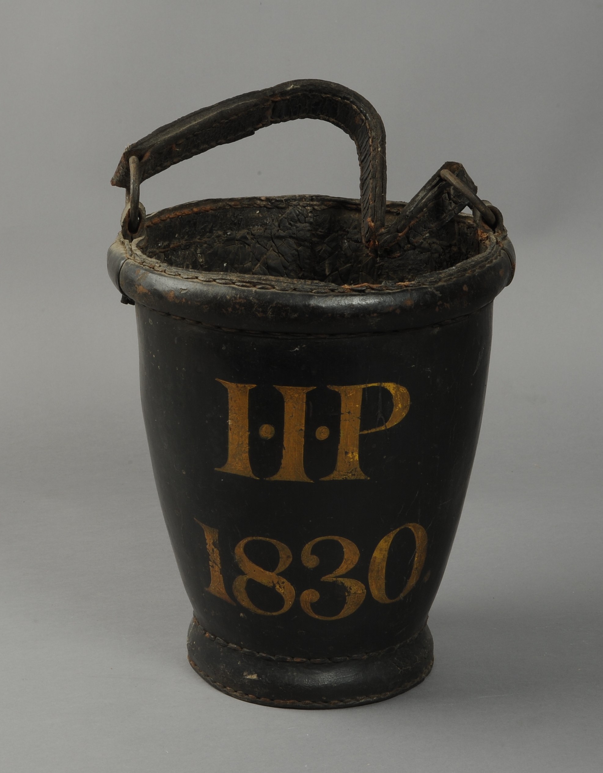A WILLIAM IV LEATHER FIRE BUCKET, dated
