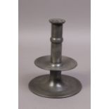 A 17TH CENTURY STYLE ENGLISH PEWTER TRUM
