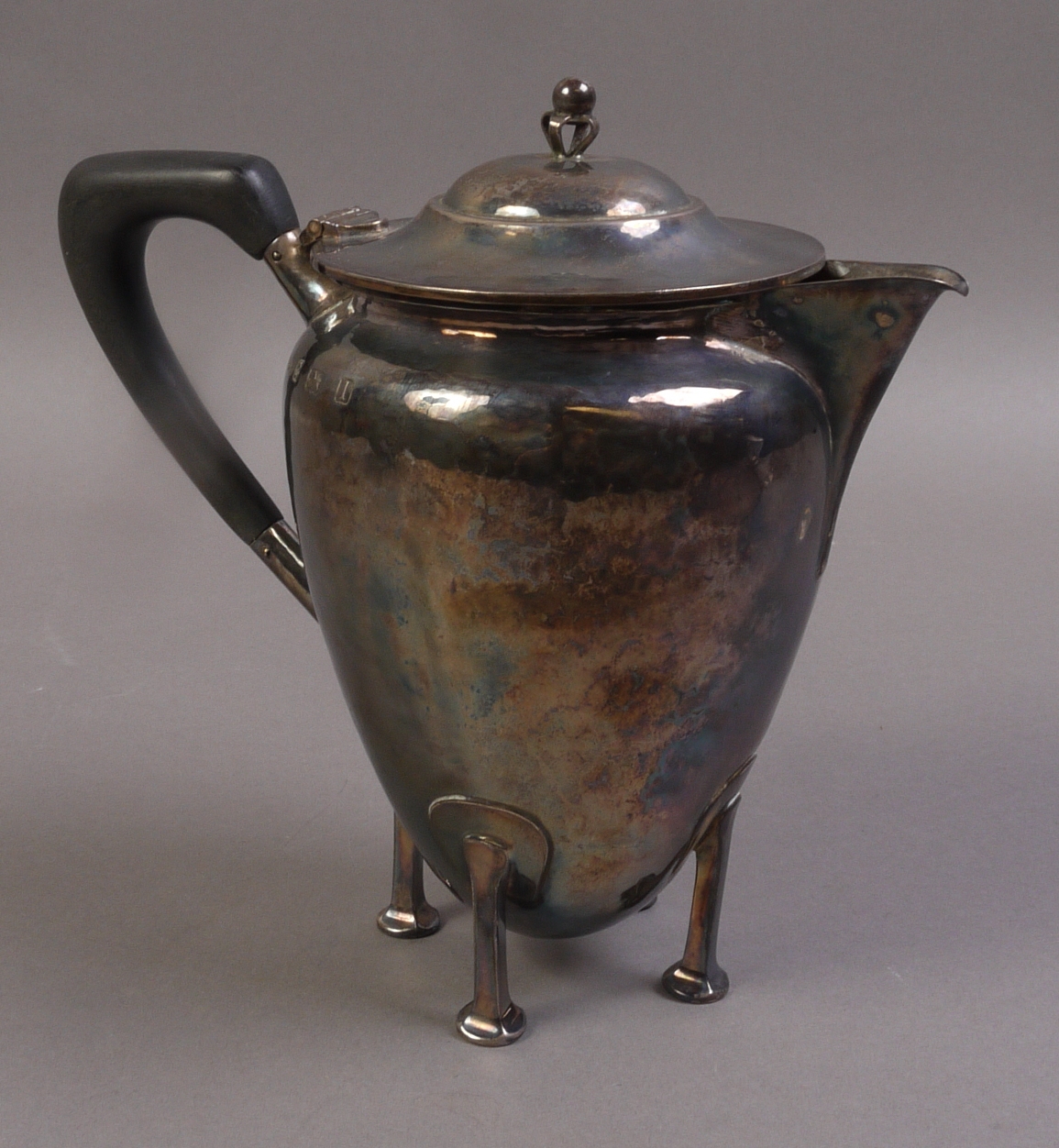 AN ARTS AND CRAFTS SILVER HOT WATER JUG, - Image 2 of 2