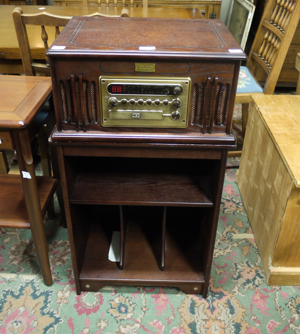 A vintage collection gramophone with rad