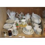 A German china coffee pot and others, te