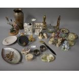 A collection of ornamental items includi